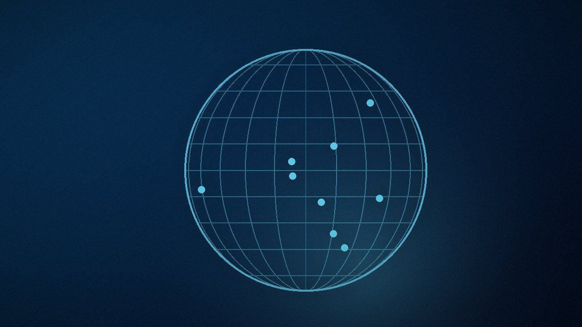 Ilustrim abstrakt: glob me meridianë dhe paralele