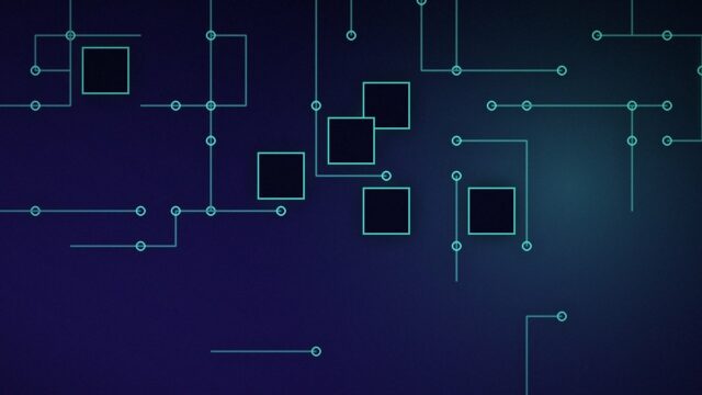 Ilustrim abstrakt: qarqe elektronike me nyje