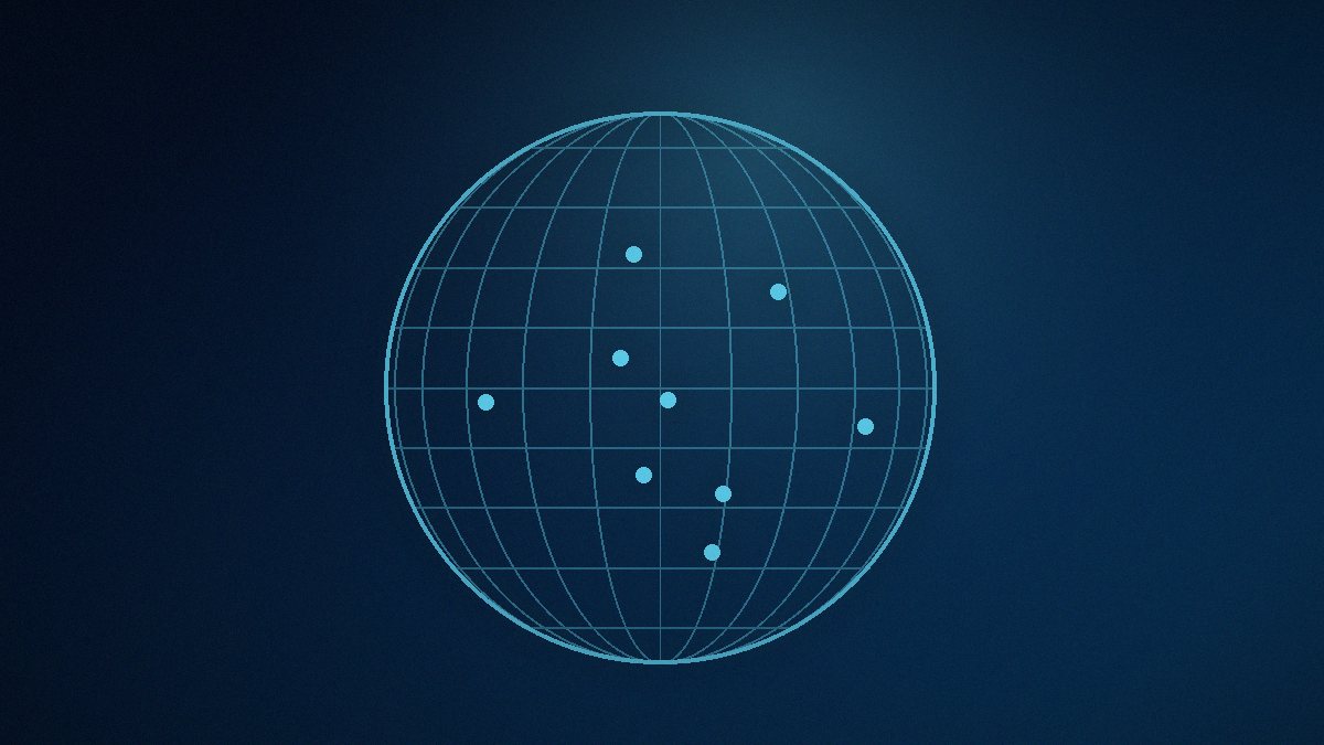 Ilustrim abstrakt: glob me meridianë dhe paralele